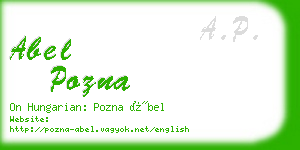 abel pozna business card